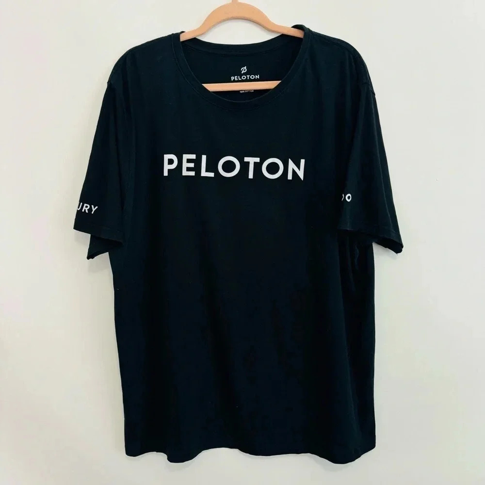 Peloton Century 100 Short Sleeve Unisex 100% Cotton T-Shirt Size XXL Black
